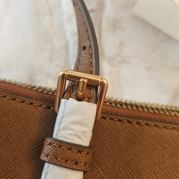 Tory Burch Emerson Large Double Zip Leather Tote Bag - Picture 7 of 14